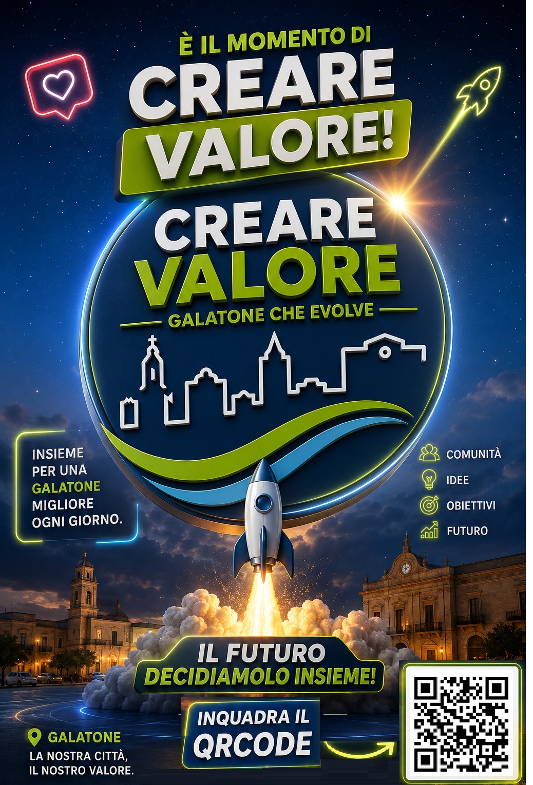 Locandina Creare Valore: è il momento di creare valore, il futuro decidiamolo insieme